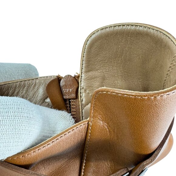 HERMES Brown Leather Joueuse Ankle Women's Boots Made in Italy 36.5 - 6US - Picture 7 of 13